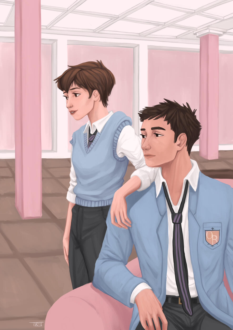 Haruhi and Mori from Ouran High School Host Club. Digital 2022. Prints available on Etsy. Haruhi and Mori from Ouran High School Host Club. Digital 2022. Prints available on Etsy.