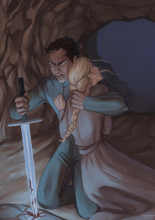 Mykkael and Anja from To Ride Hell's Chasm by Janny Wurts. Digital. Mykkael and Anja from To Ride Hell's Chasm by Janny Wurts. Digital.