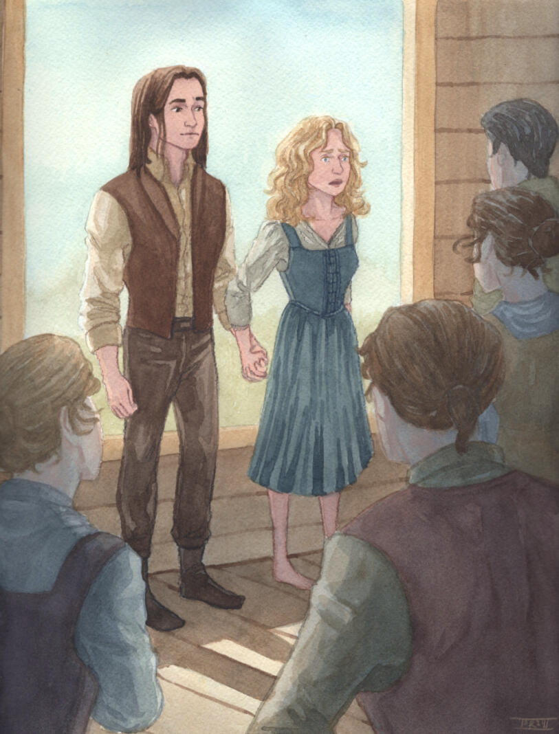 Solace in a Stranger from A Turn of Light by Julie E. Czerneda, Watercolor Solace in a Stranger from A Turn of Light by Julie E. Czerneda, Watercolor