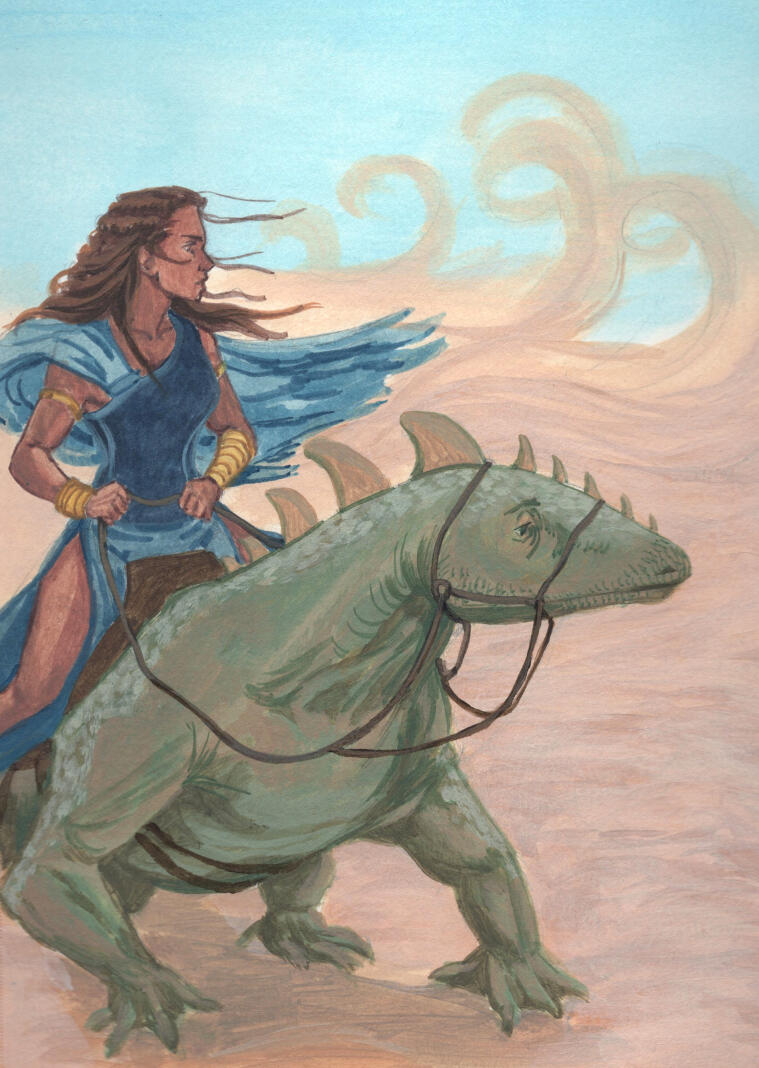 Talitha from Ensaadi by Elisabeth Wheatley. Acrylic on paper. Talitha from Ensaadi by Elisabeth Wheatley. Acrylic on paper.