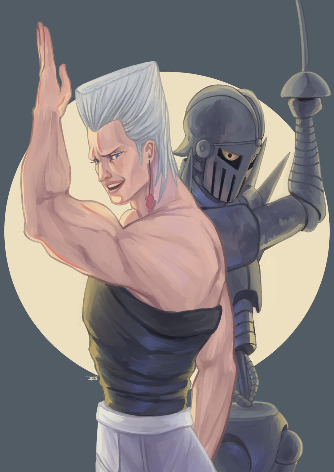 Polnareff and Silver Chariot from JoJo's Bizarre Adventure Part 3. Digital. Prints available on Etsy. Polnareff and Silver Chariot from JoJo's Bizarre Adventure Part 3. Digital. Prints available on Etsy.