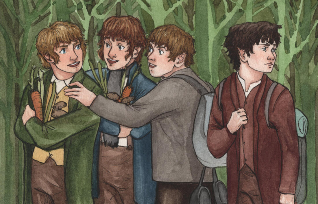 The Hobbits. Watercolor 2026