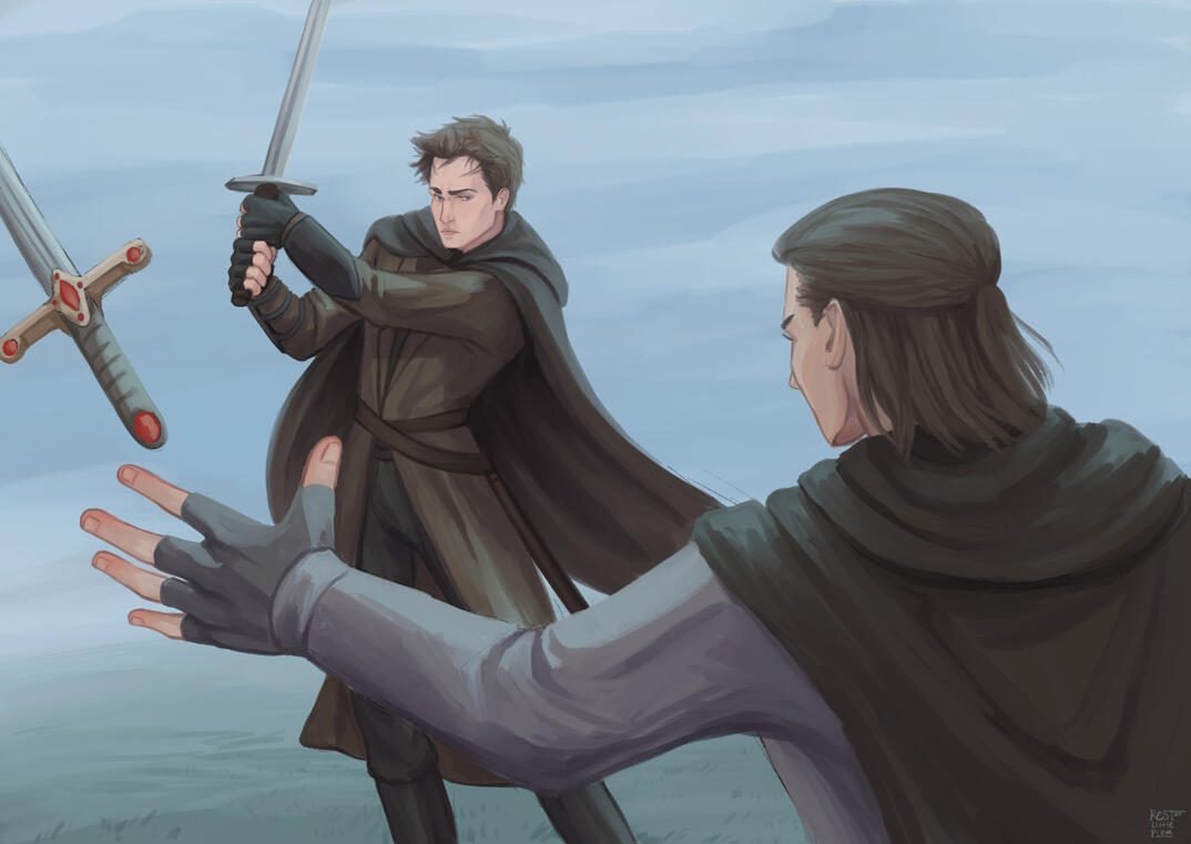 A young Hadrian Blackwater inspired by the Riyria Revelations by Michael J. Sullivan. Digital 2025.