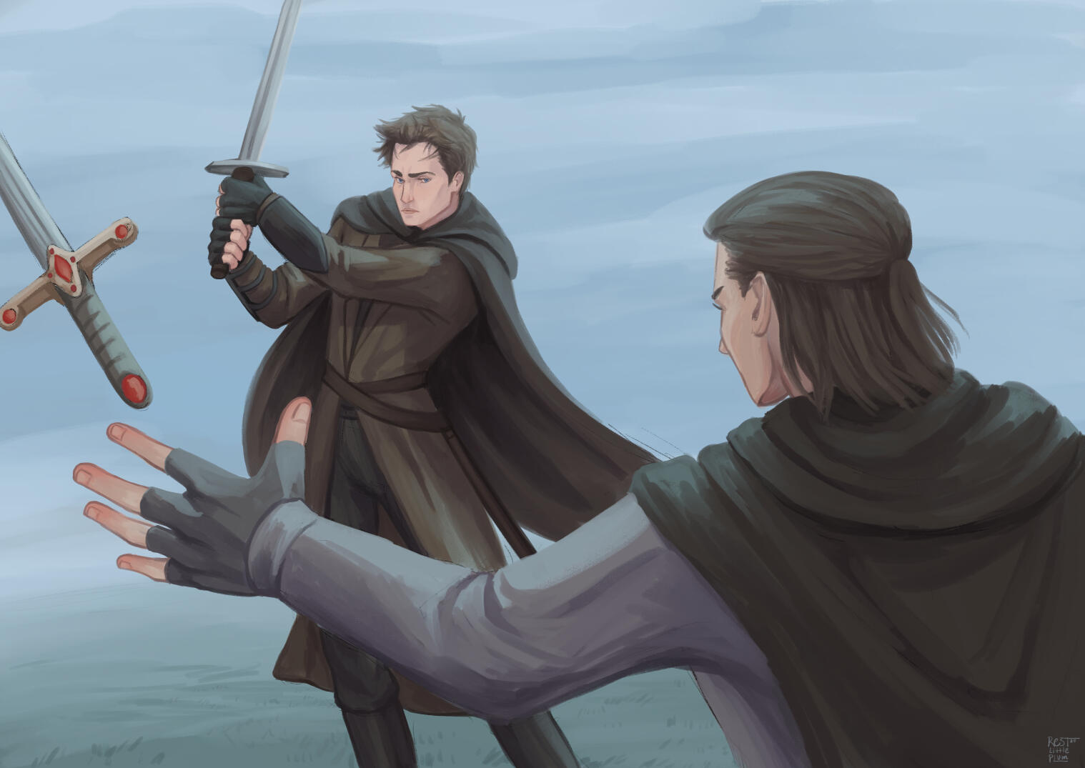 A young Hadrian Blackwater inspired by the Riyria Revelations by Michael J. Sullivan. Digital 2025. A young Hadrian Blackwater inspired by the Riyria Revelations by Michael J. Sullivan. Digital 2025.